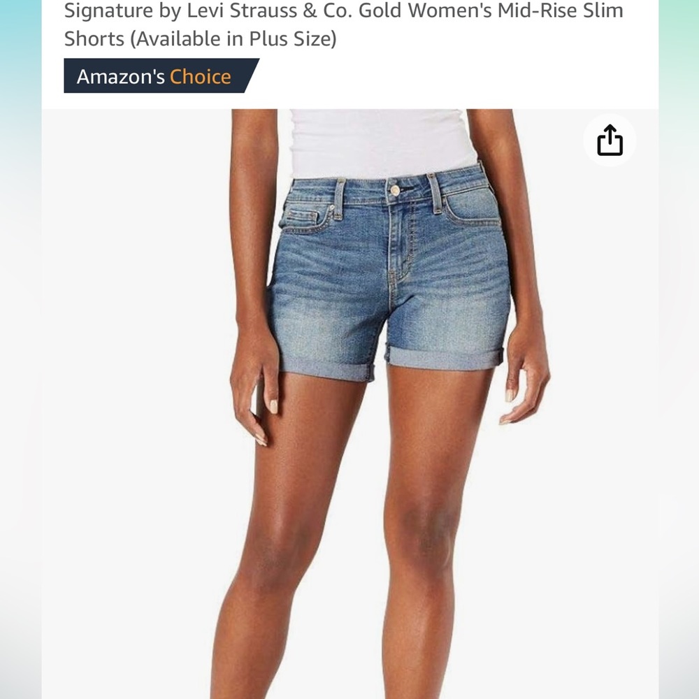 NWT Levi signature mid rise shorts